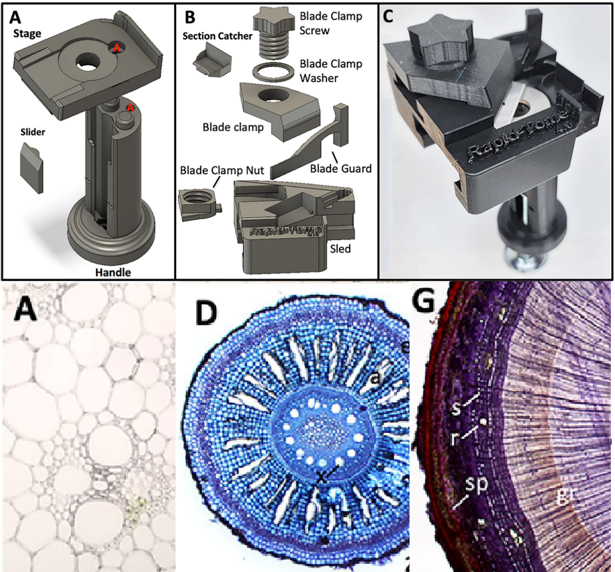 custom designed 3D printed rapid-tome microtome Thomas